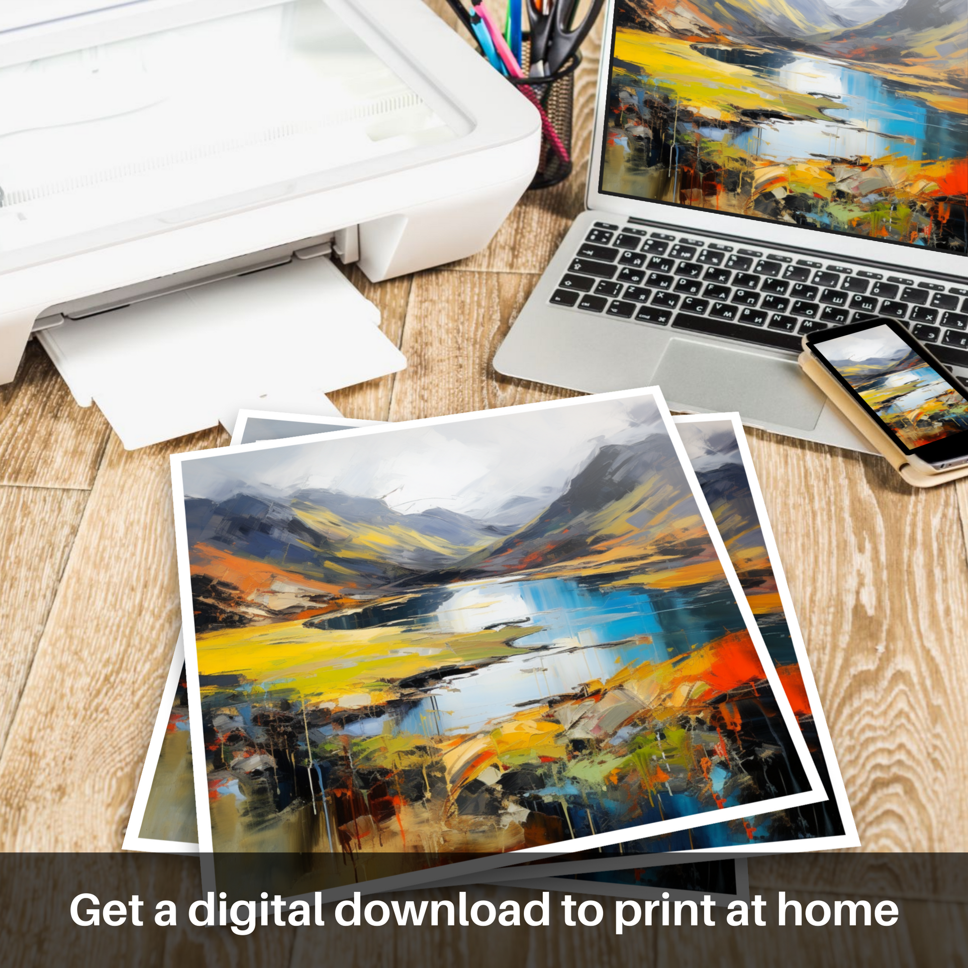 Downloadable and printable picture of Loch Shiel, Highlands