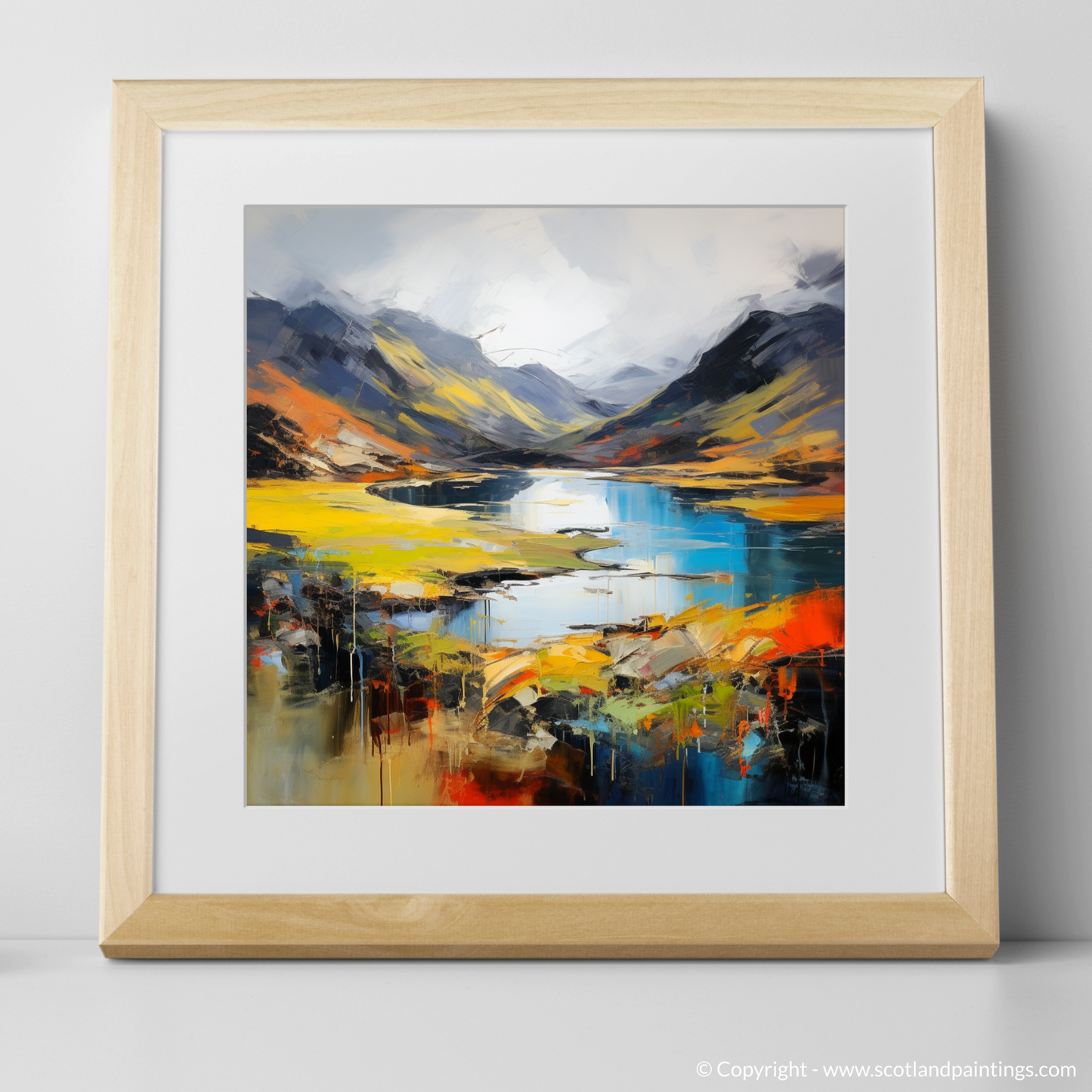 Art Print of Loch Shiel, Highlands with a natural frame