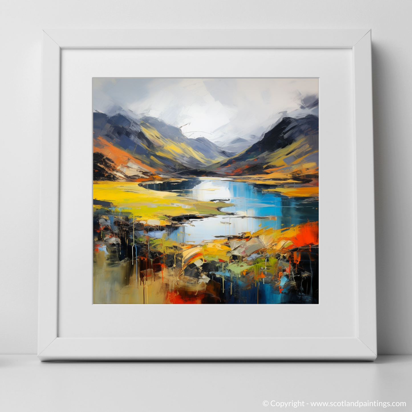 Art Print of Loch Shiel, Highlands with a white frame