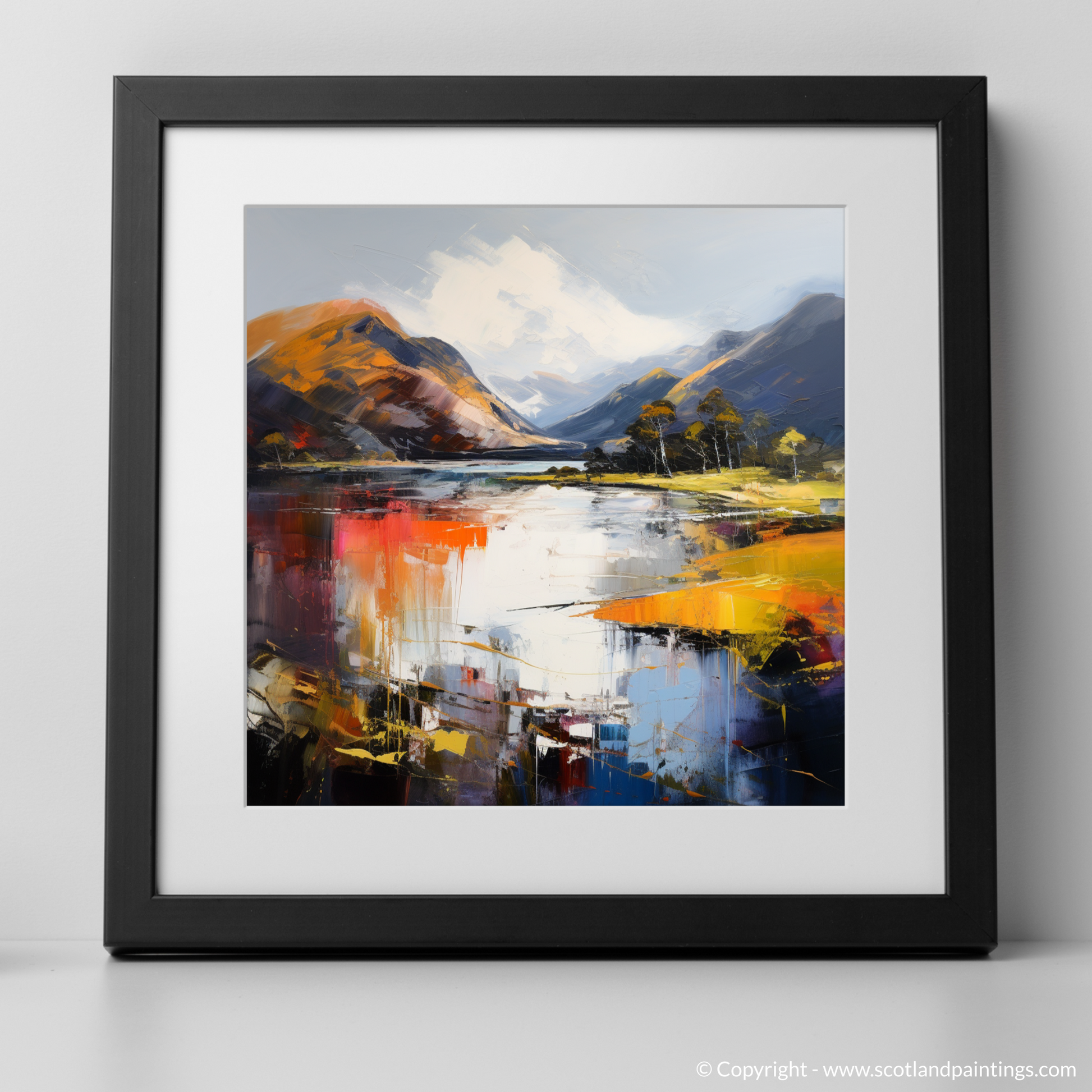 Art Print of Loch Shiel, Highlands with a black frame