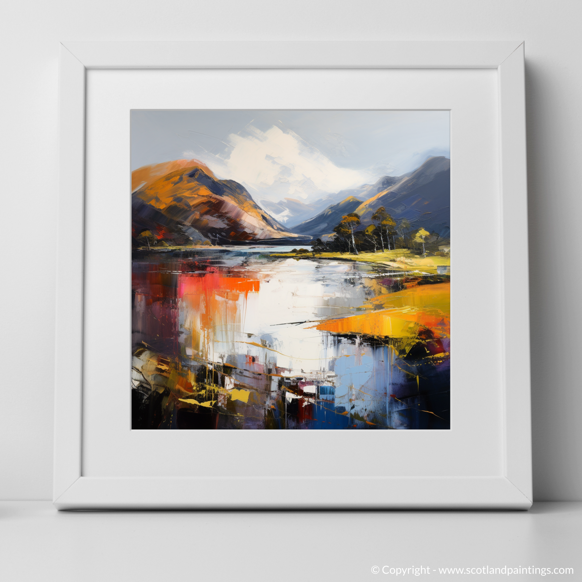 Art Print of Loch Shiel, Highlands with a white frame