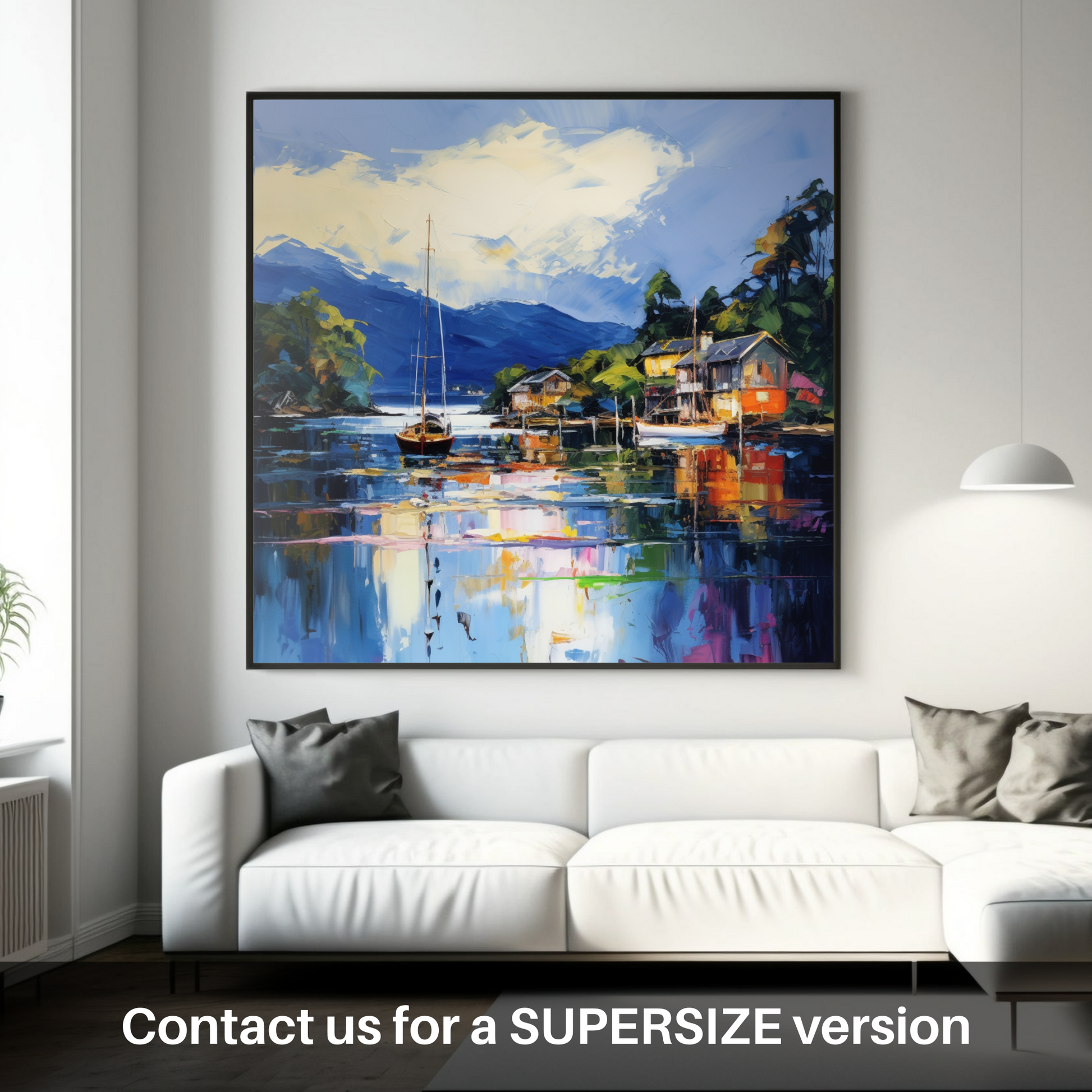 Huge supersize print of Balmaha Harbour, Loch Lomond