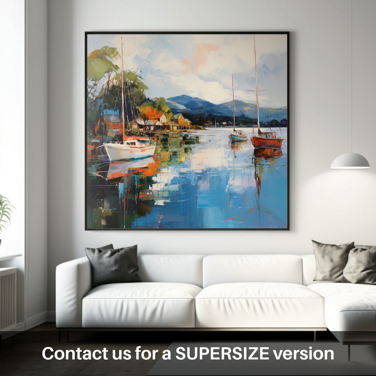 Huge supersize print of Balmaha Harbour, Loch Lomond