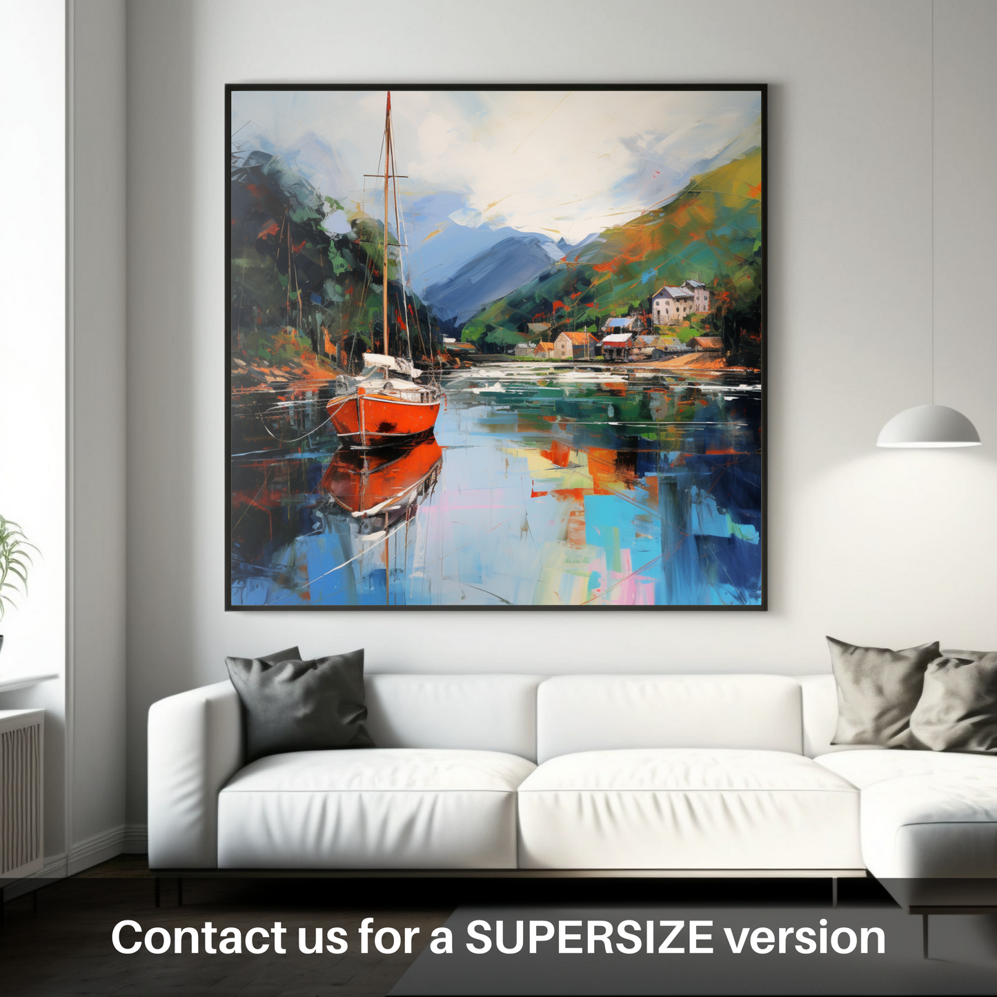 Huge supersize print of Balmaha Harbour, Loch Lomond