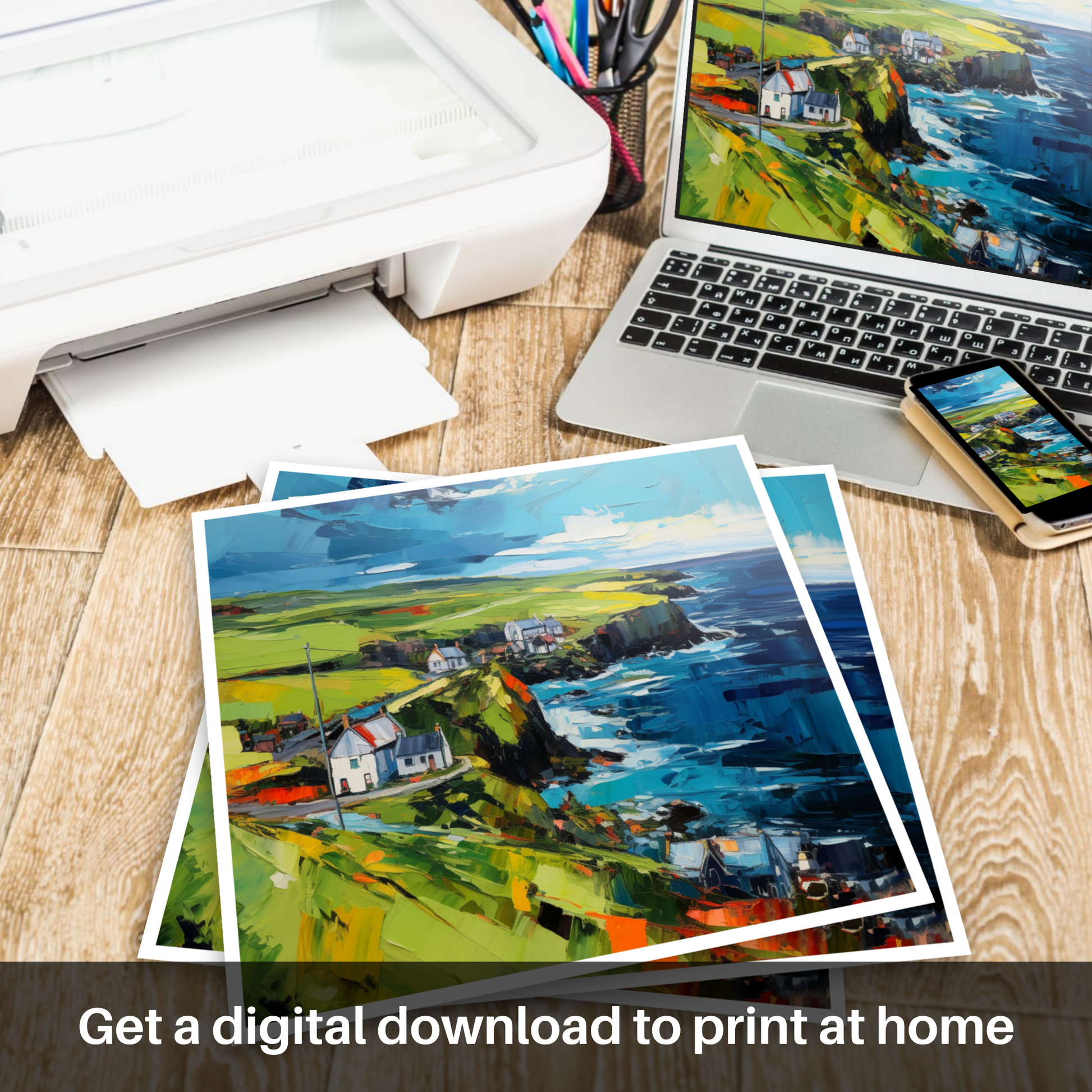 Downloadable and printable picture of Shetland, North of mainland Scotland