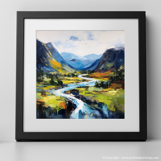 Art Print of Glen Strathfarrar, Highlands with a black frame