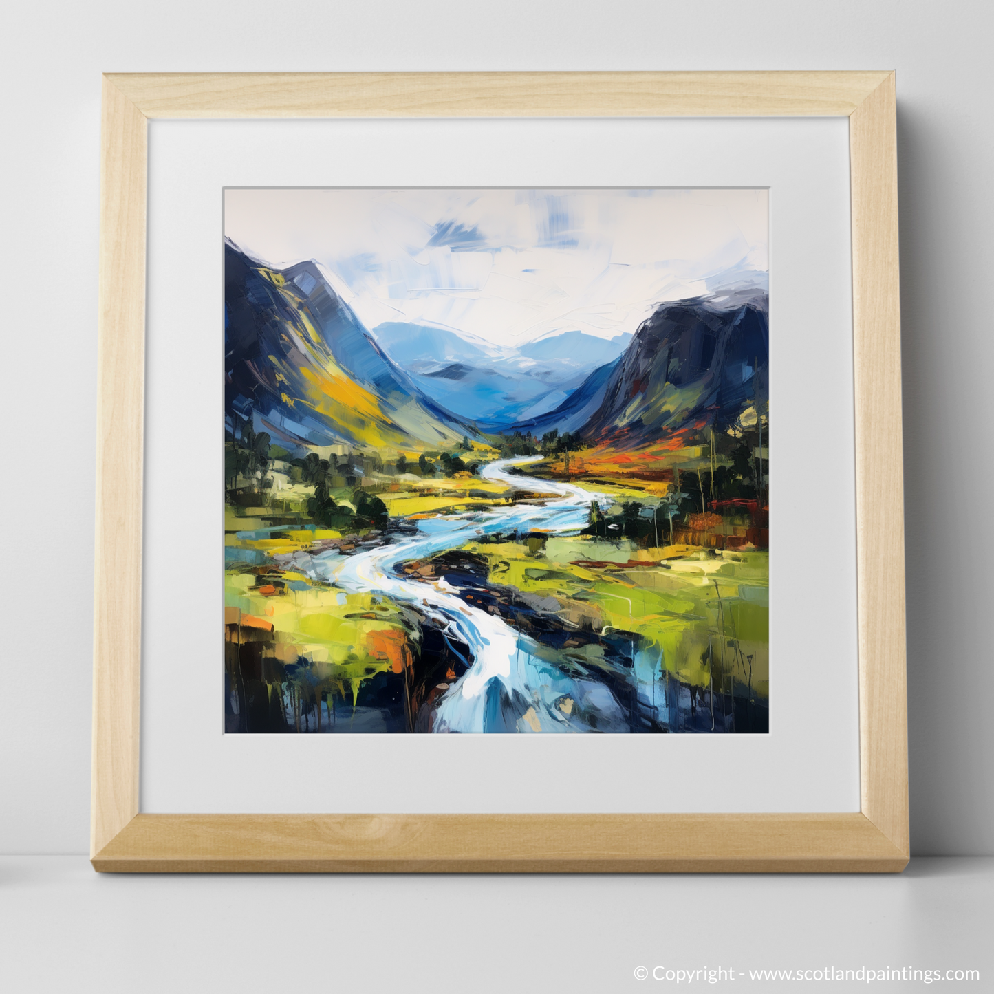 Art Print of Glen Strathfarrar, Highlands with a natural frame