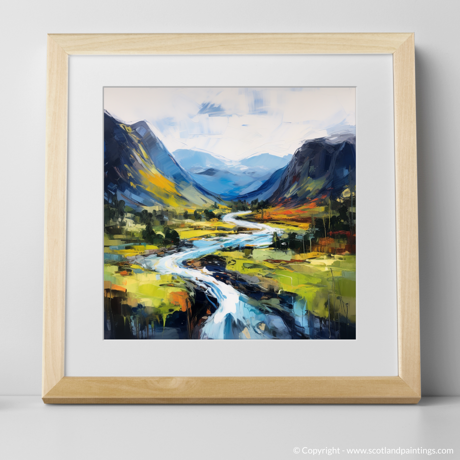 Art Print of Glen Strathfarrar, Highlands with a natural frame