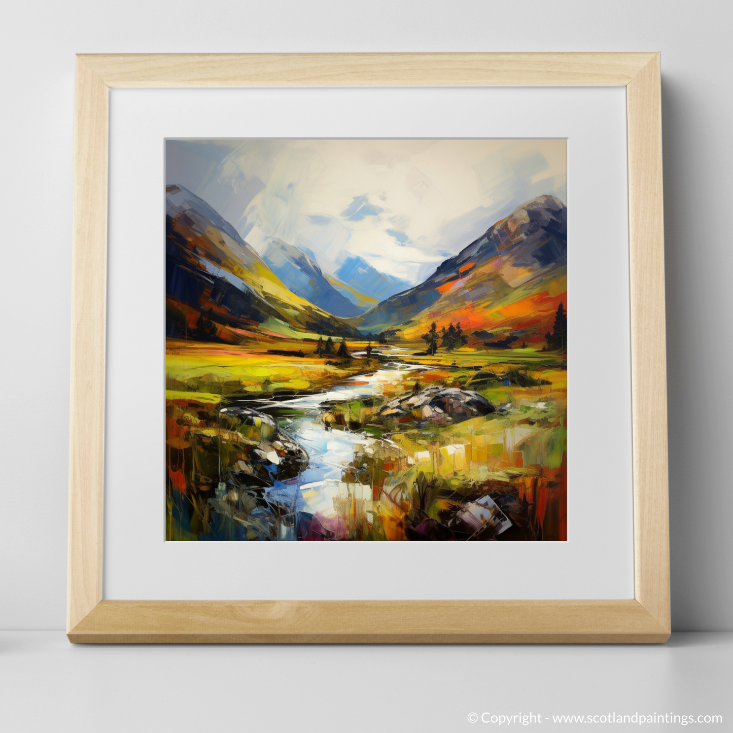 Art Print of Glen Strathfarrar, Highlands with a natural frame