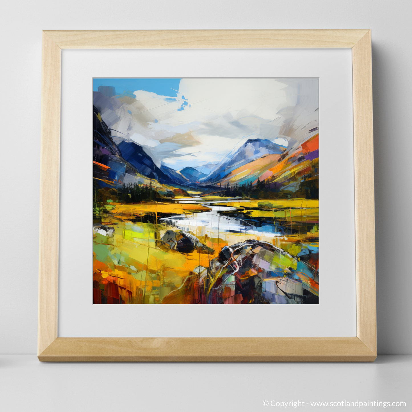 Art Print of Glen Strathfarrar, Highlands with a natural frame