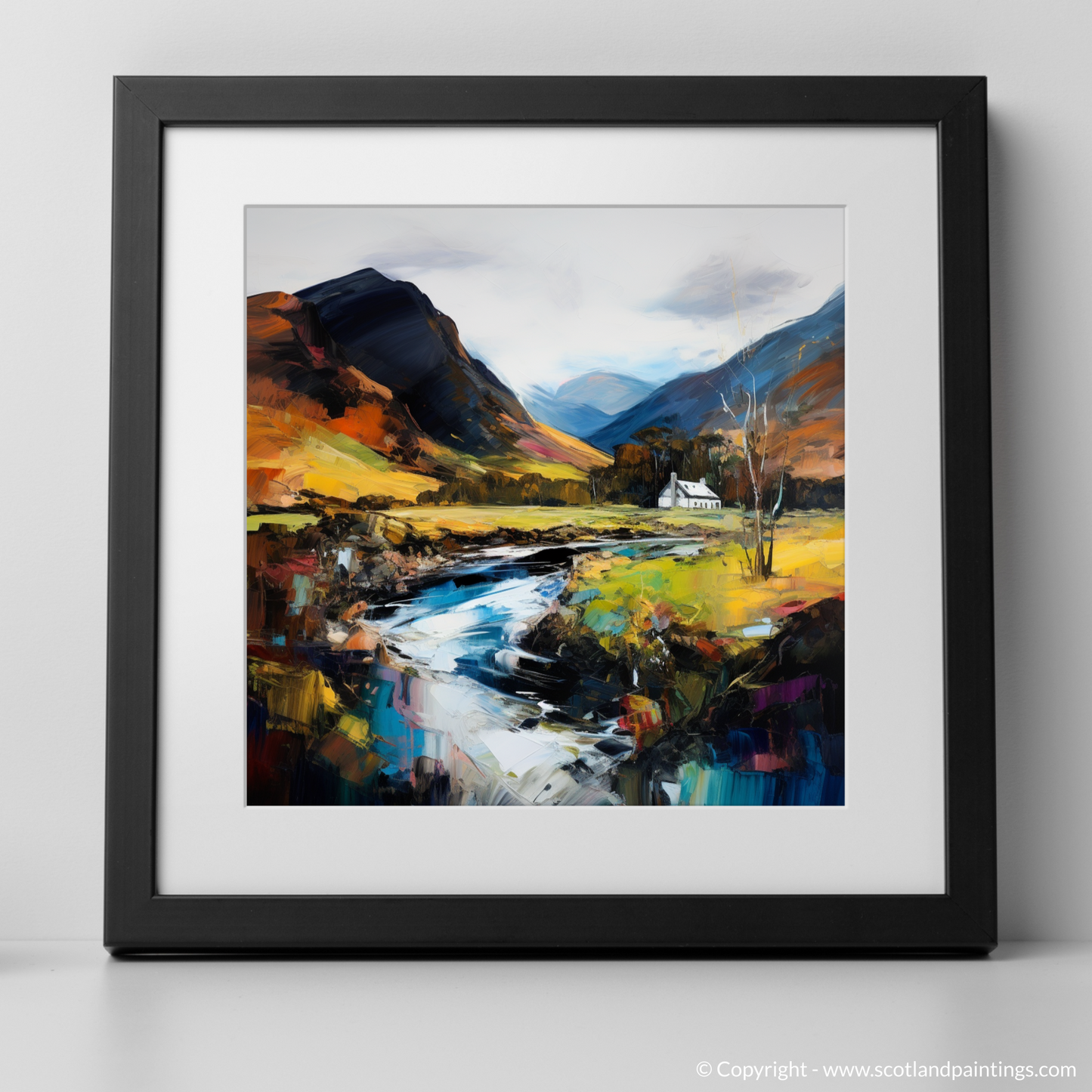 Art Print of Glen Strathfarrar, Highlands with a black frame