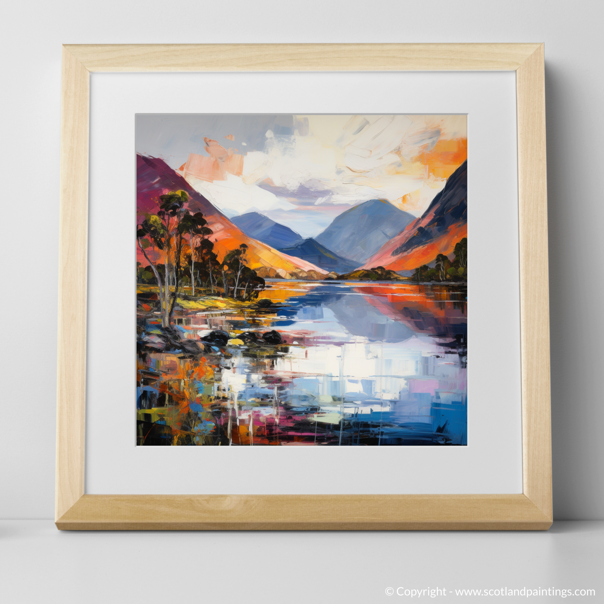 Art Print of Loch Lochy, Highlands with a natural frame