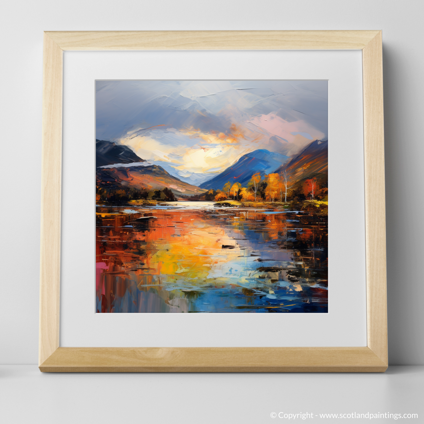 Art Print of Loch Lochy, Highlands with a natural frame