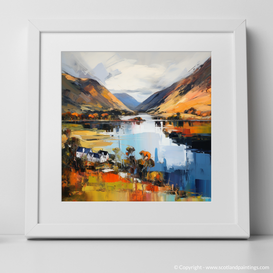 Art Print of Loch Lochy, Highlands with a white frame