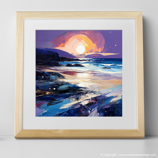 Painting and Art Print of Traigh Mhor at dusk. Dusk at Traigh Mhor: An Expressionist Ode.