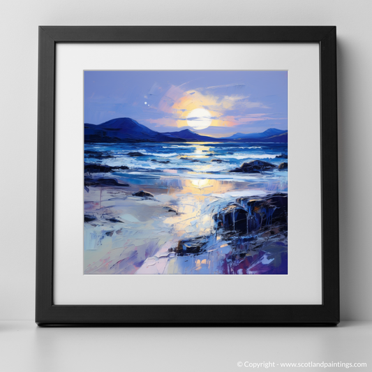 Painting and Art Print of Traigh Mhor at dusk. Dusk Embrace at Traigh Mhor.