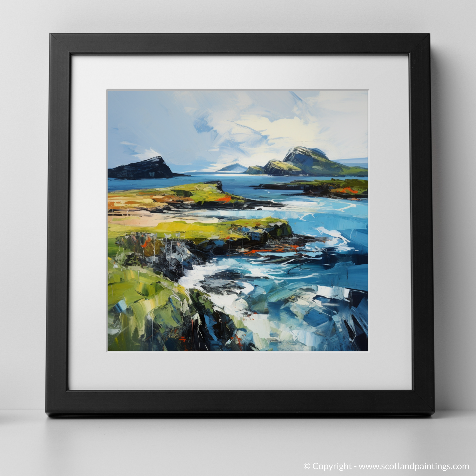 Art Print of Isle of Lismore, Inner Hebrides with a black frame