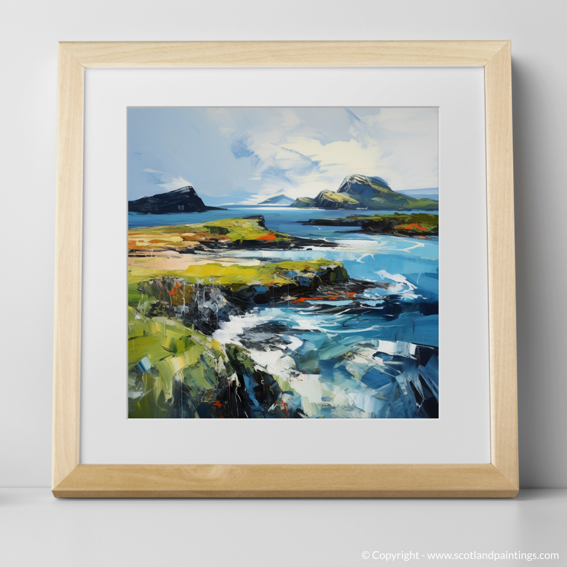 Art Print of Isle of Lismore, Inner Hebrides with a natural frame