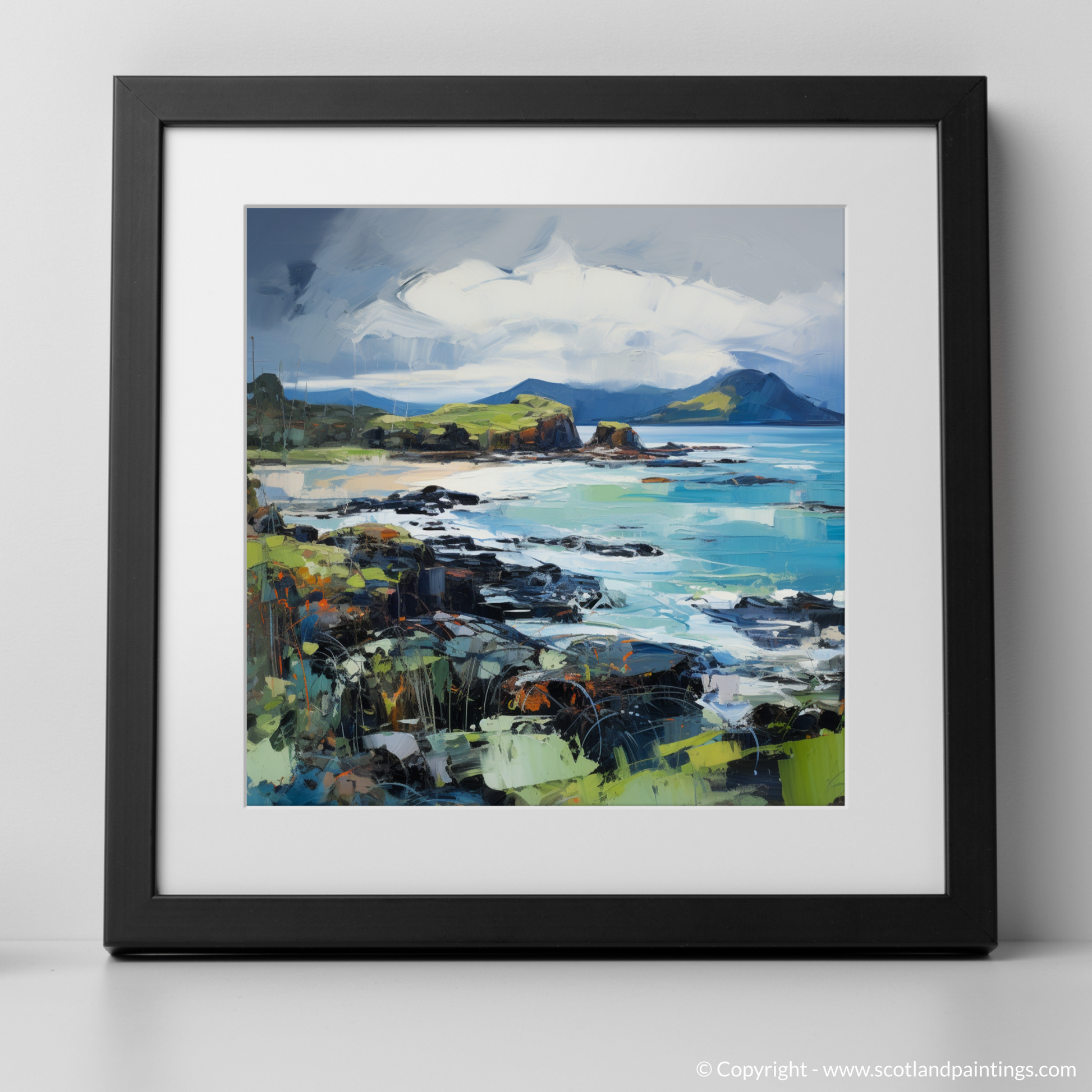 Art Print of Isle of Lismore, Inner Hebrides with a black frame