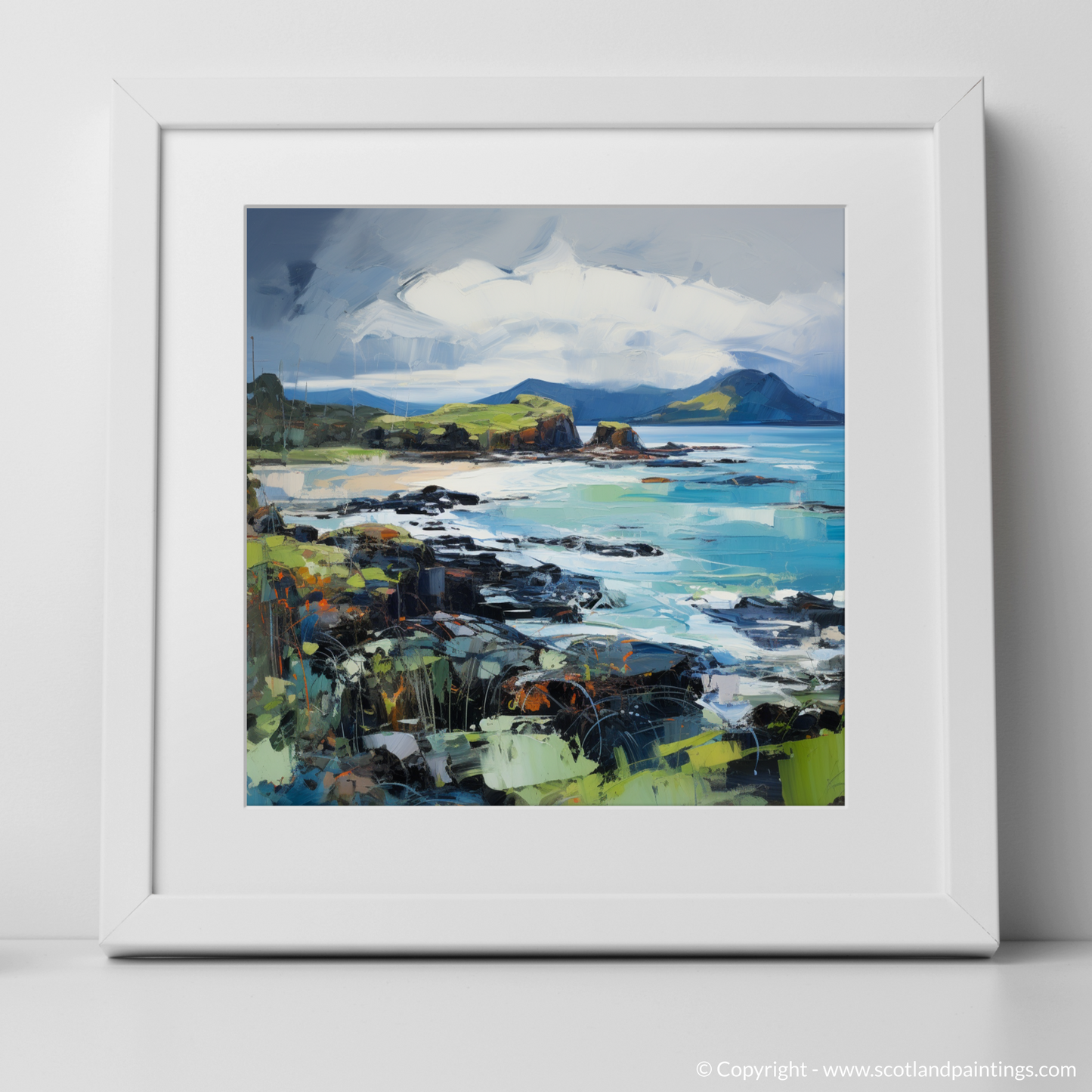 Art Print of Isle of Lismore, Inner Hebrides with a white frame