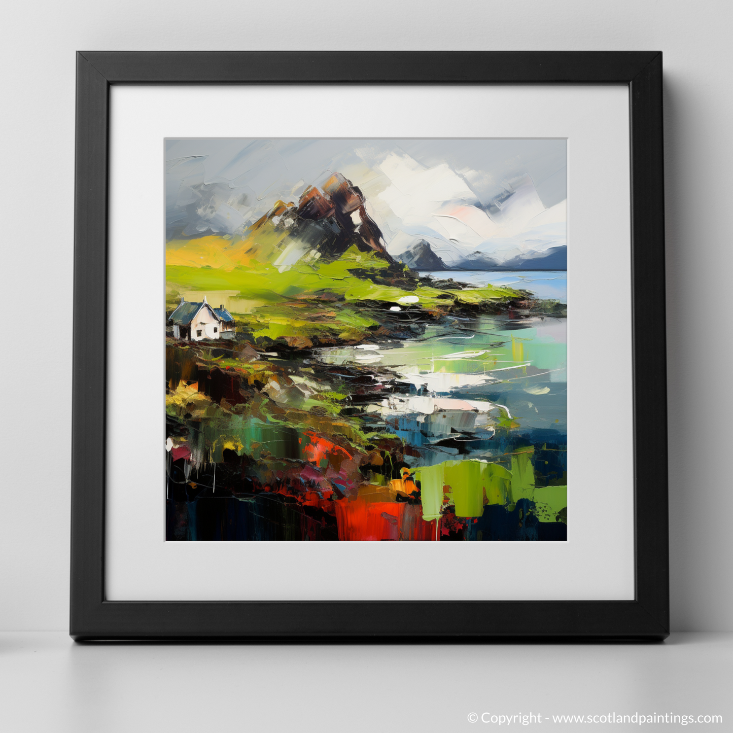 Art Print of Isle of Lismore, Inner Hebrides with a black frame