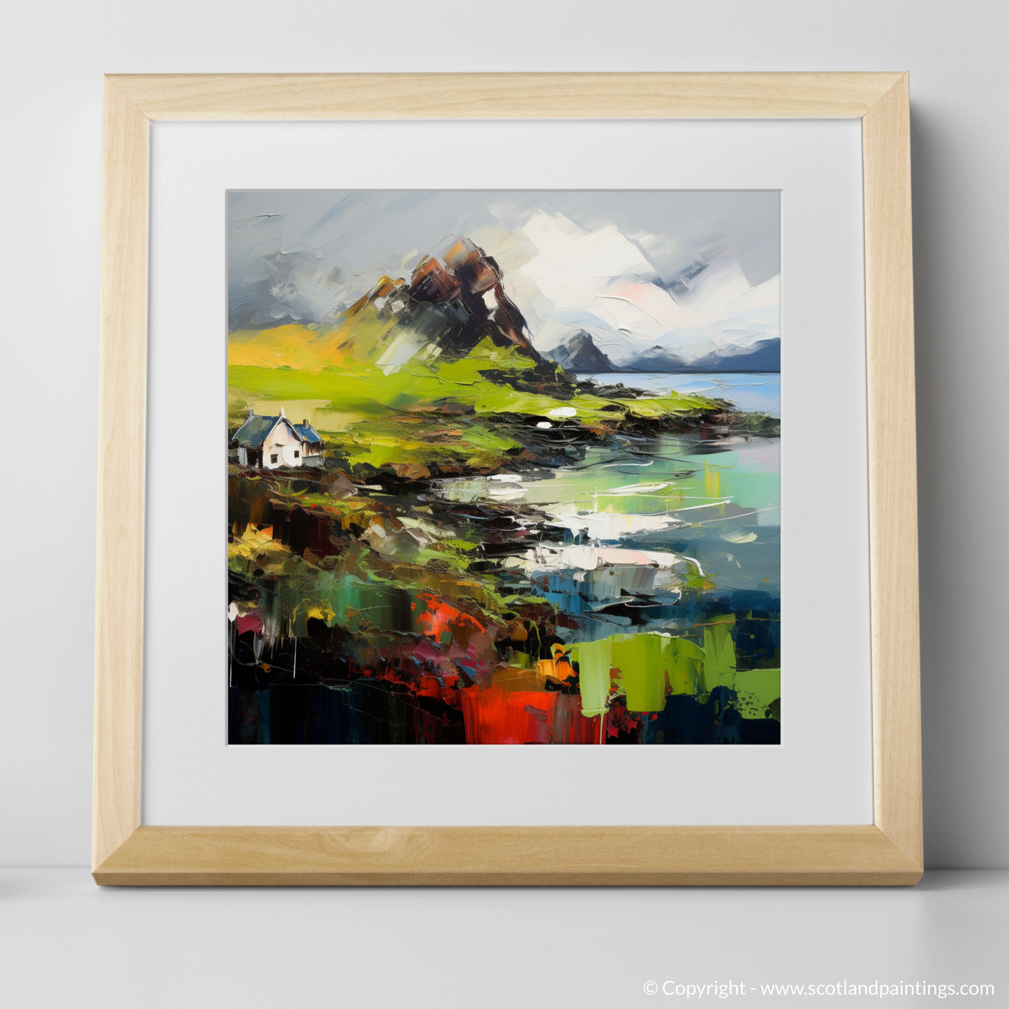 Art Print of Isle of Lismore, Inner Hebrides with a natural frame