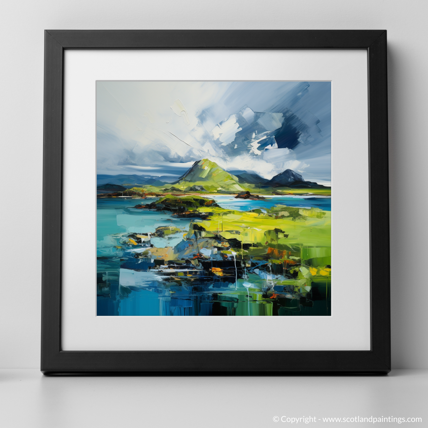 Art Print of Isle of Lismore, Inner Hebrides with a black frame