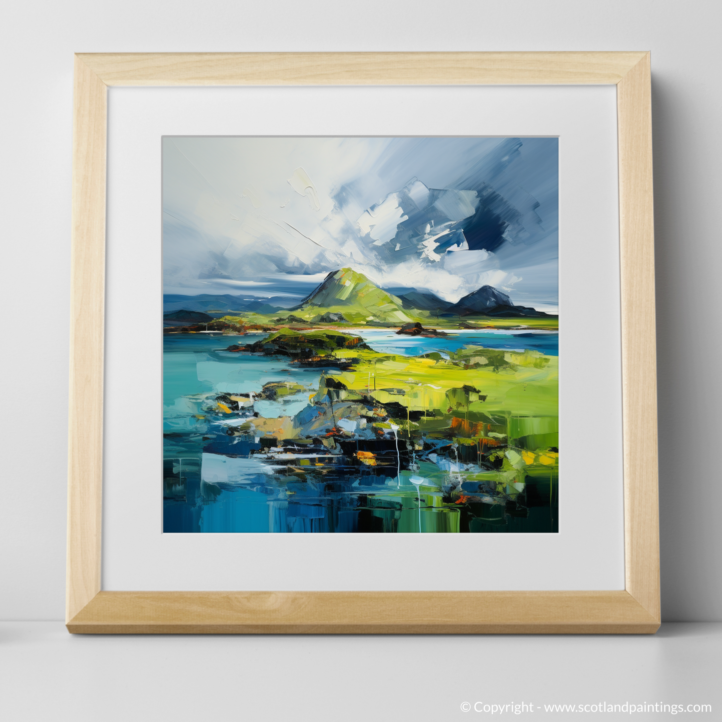 Art Print of Isle of Lismore, Inner Hebrides with a natural frame