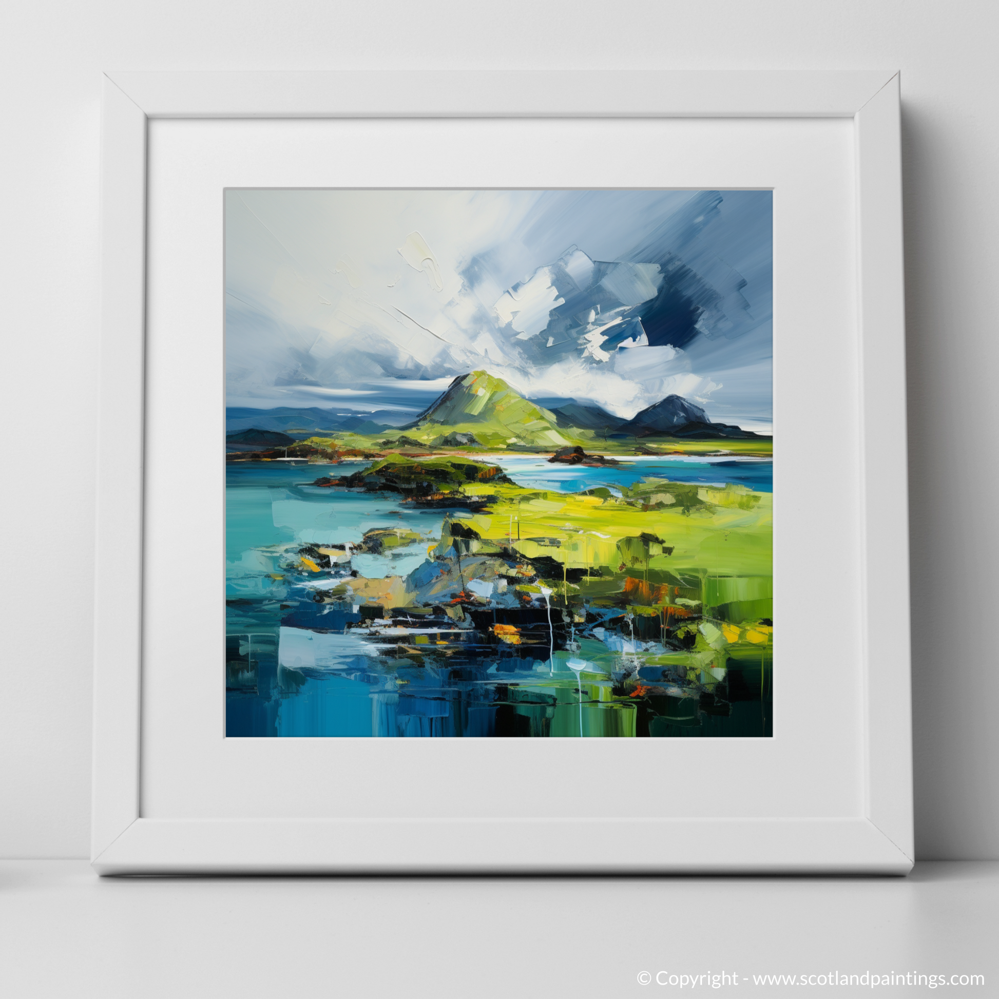 Art Print of Isle of Lismore, Inner Hebrides with a white frame