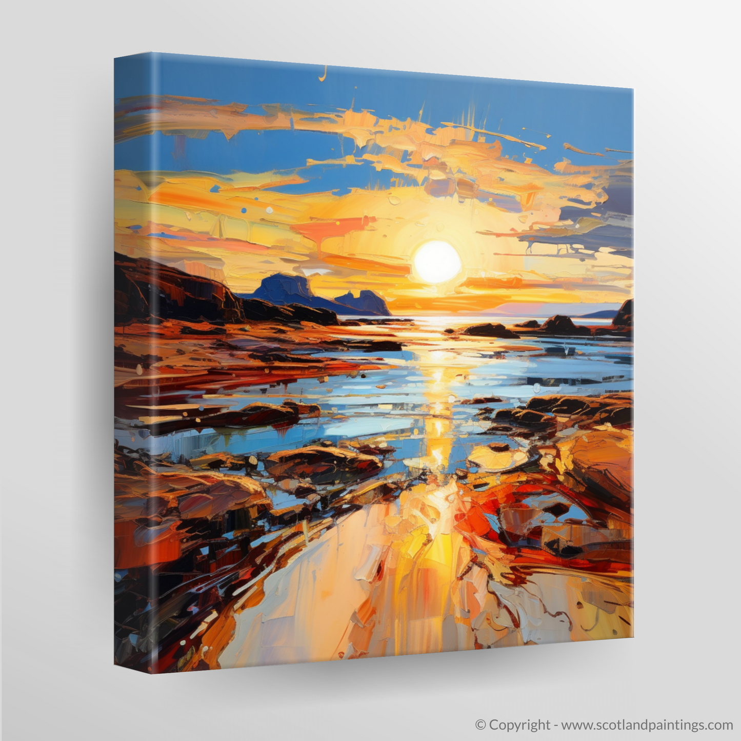Canvas Print of Sound of Iona at golden hour