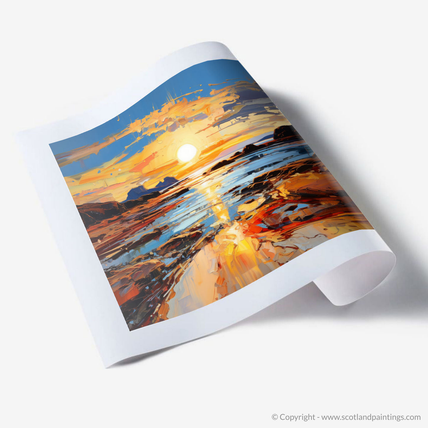 Art Print of Sound of Iona at golden hour