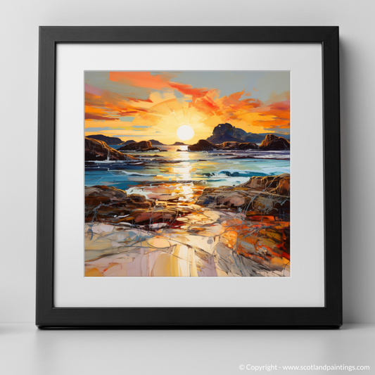 Painting and Art Print of Sound of Iona at golden hour. Golden Hour Symphony: The Sound of Iona.