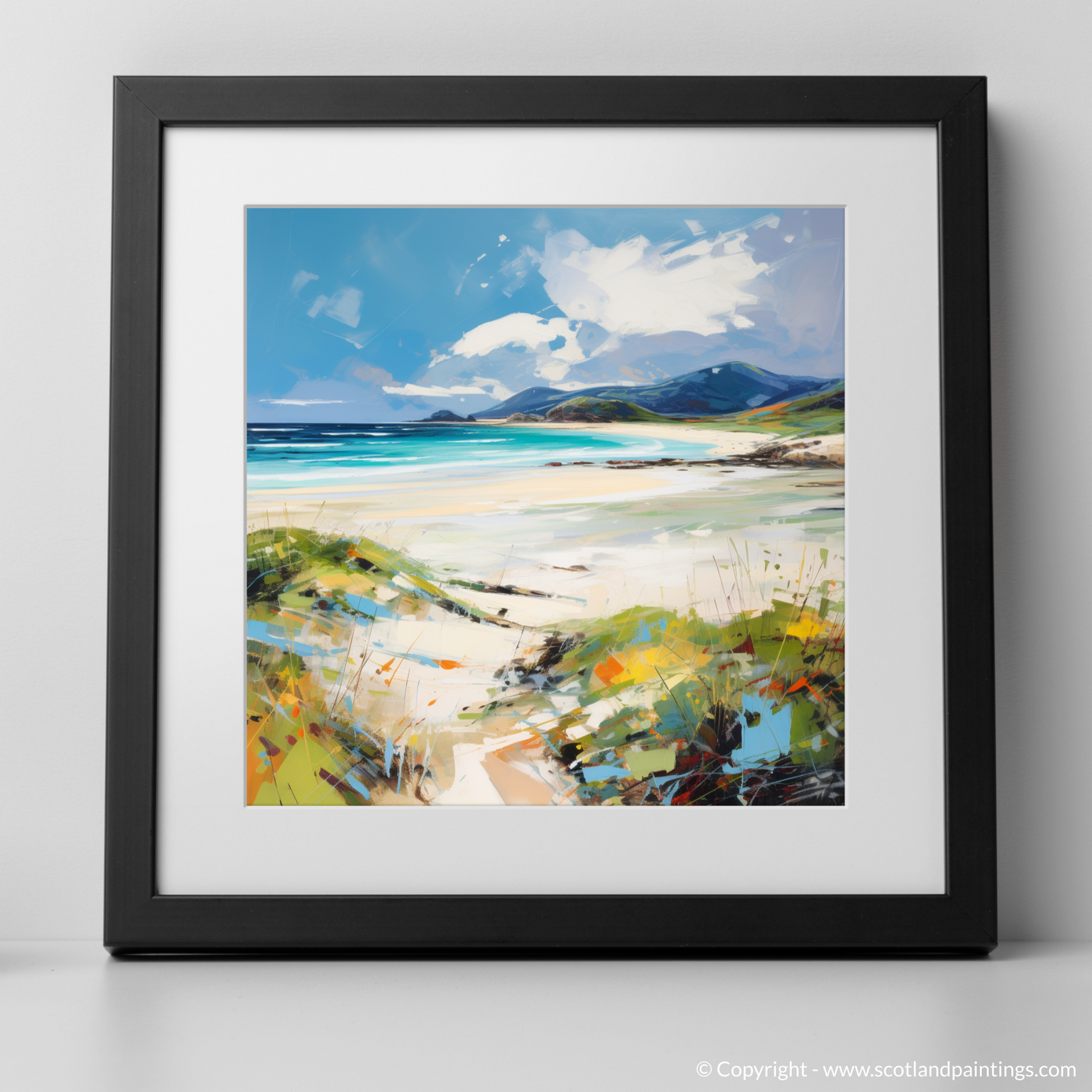 Art Print of Luskentyre Beach, Isle of Harris with a black frame