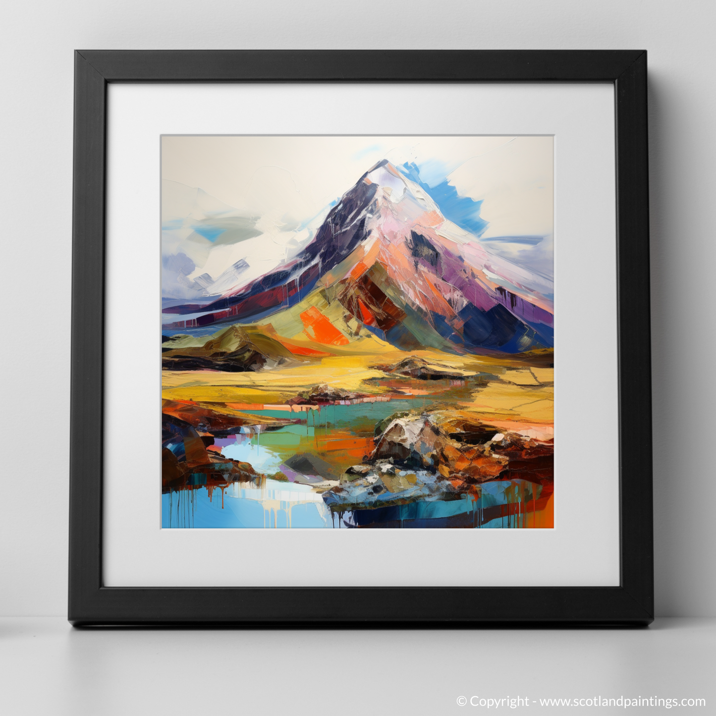 Art Print of Stob Binnein with a black frame