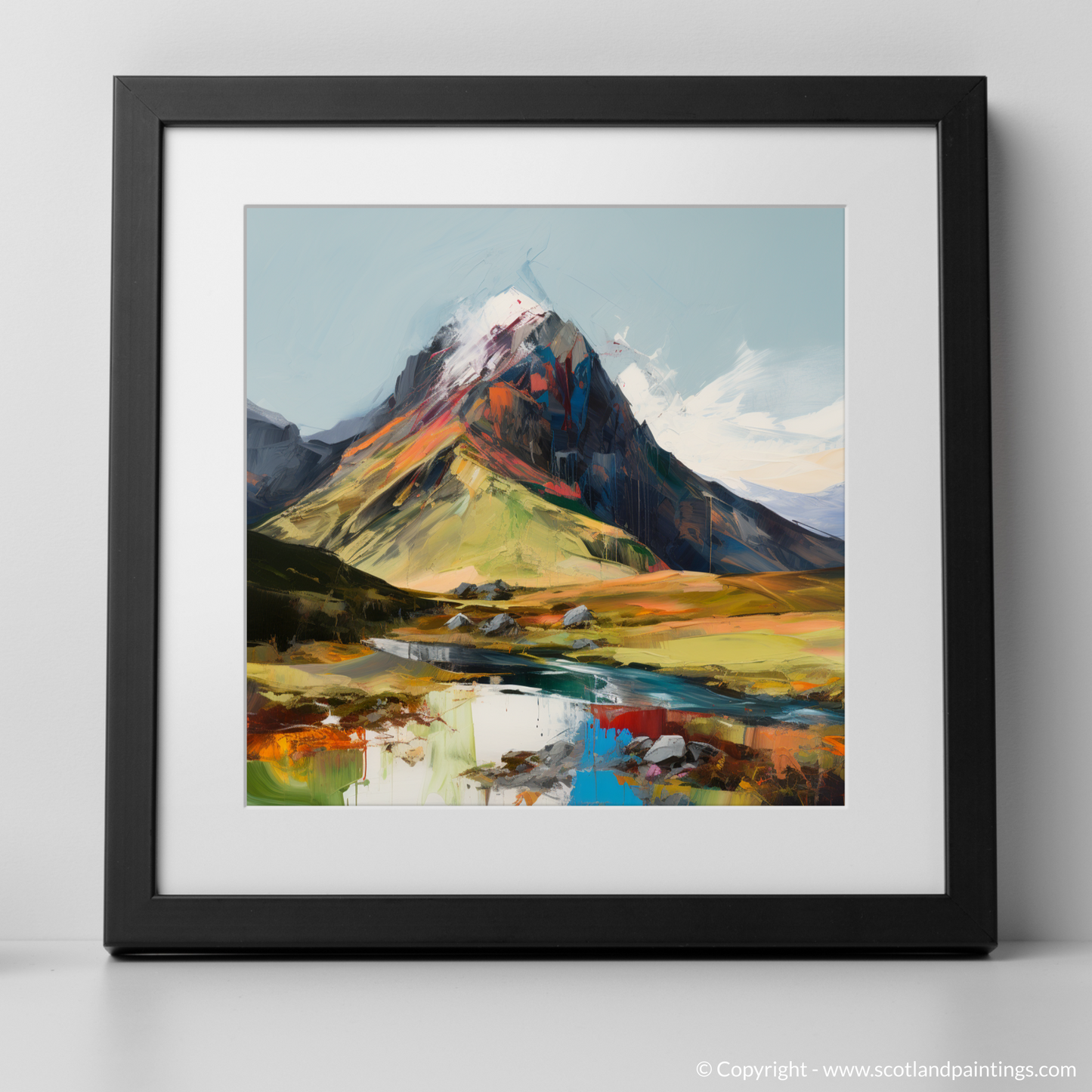 Painting and Art Print of Stob Binnein. Stob Binnein Unleashed: An Expressionist Ode to Scottish Wilderness.