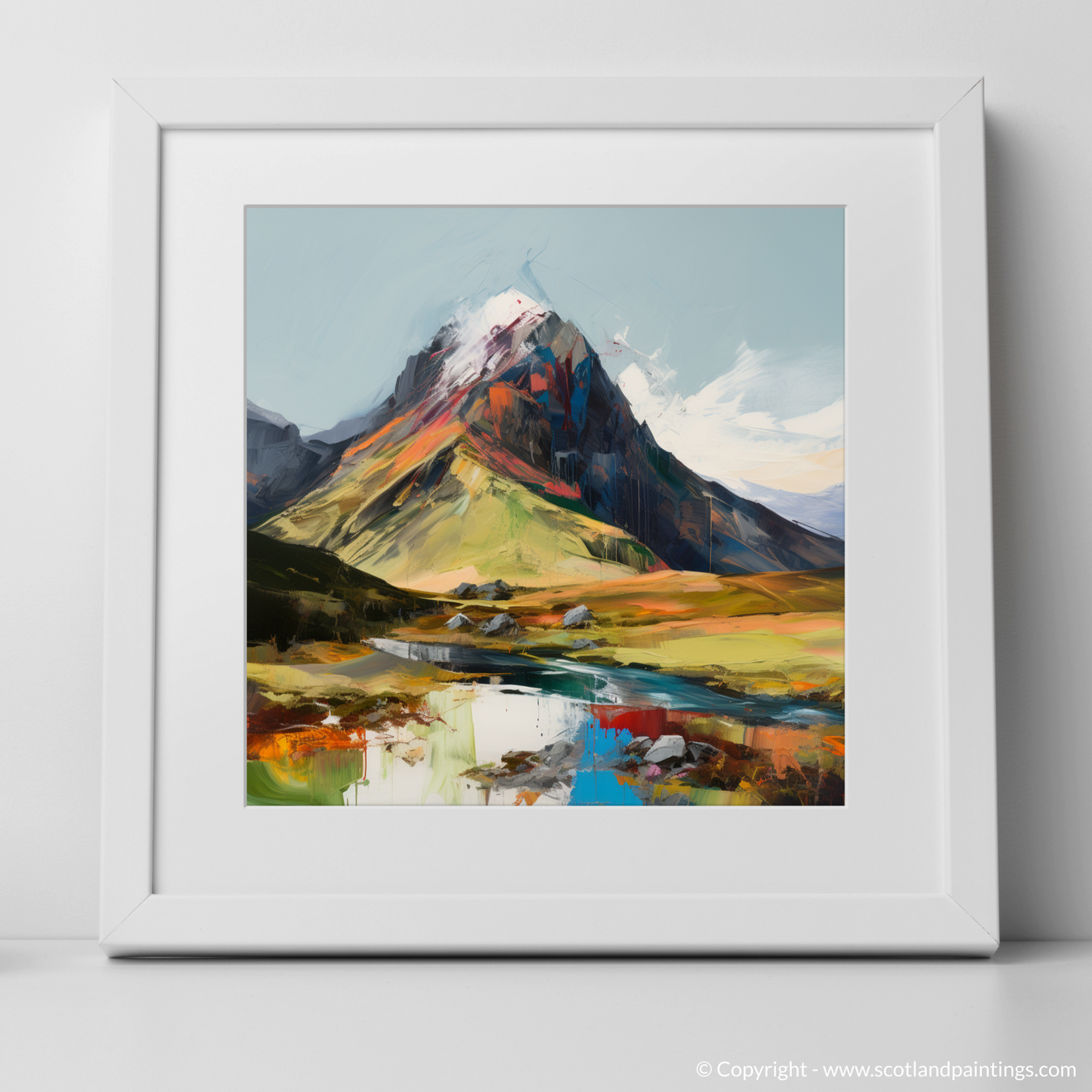 Painting and Art Print of Stob Binnein. Stob Binnein Unleashed: An Expressionist Ode to Scottish Wilderness.