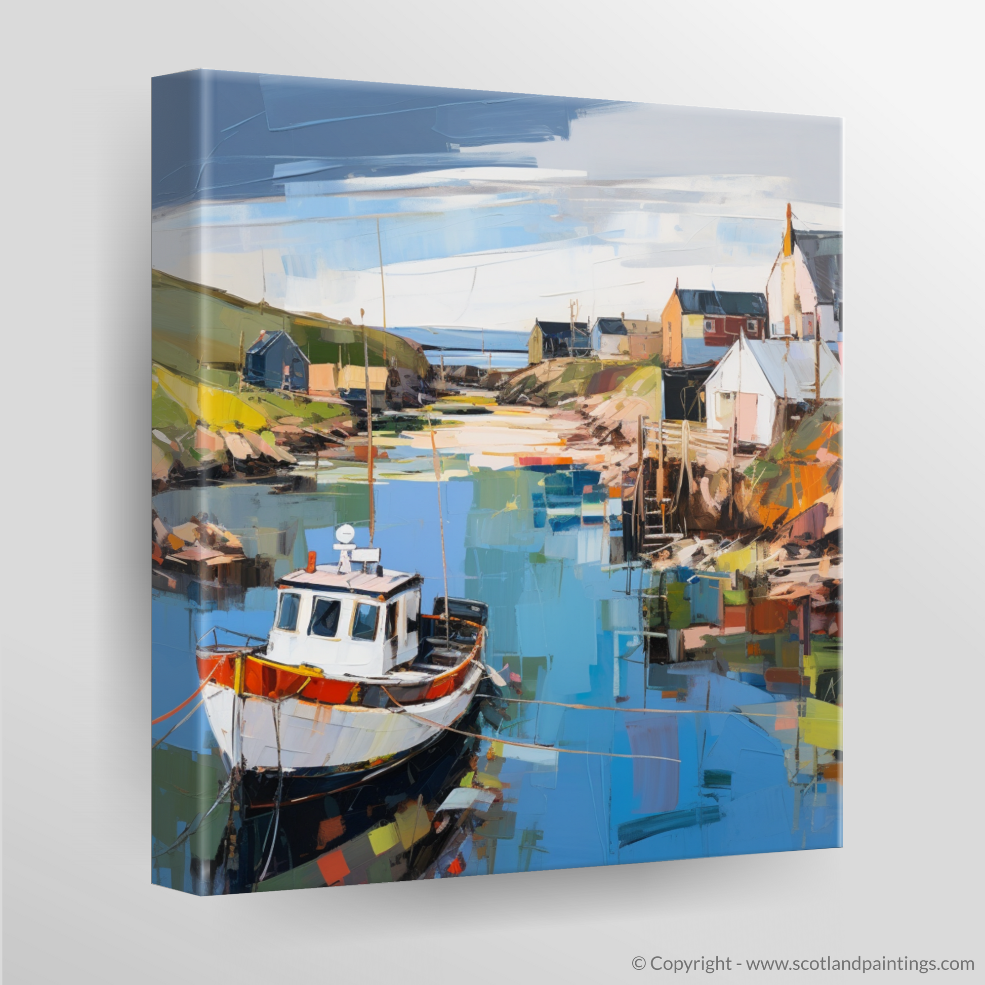 Canvas Print of Whitehills Harbour, Aberdeenshire