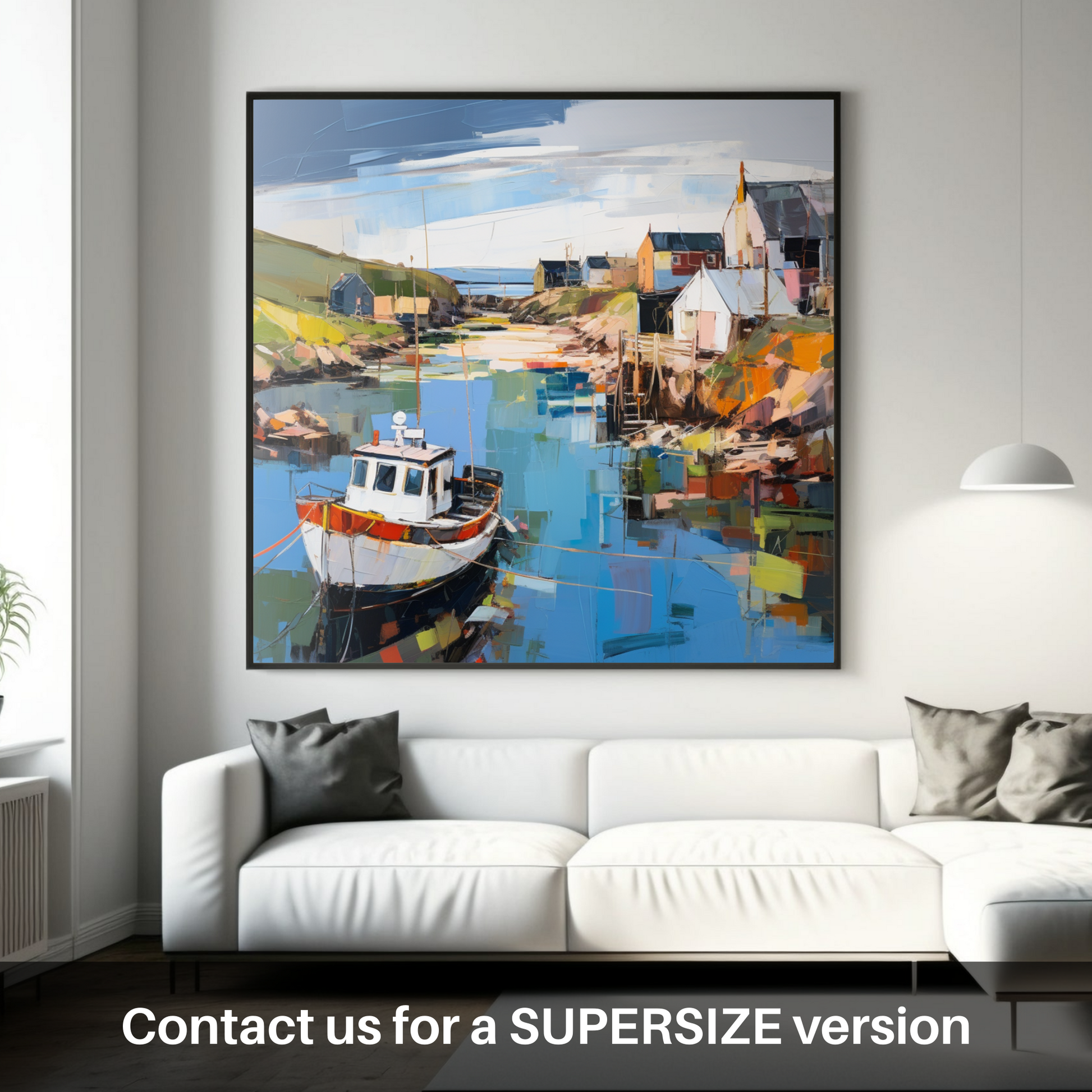 Huge supersize print of Whitehills Harbour, Aberdeenshire