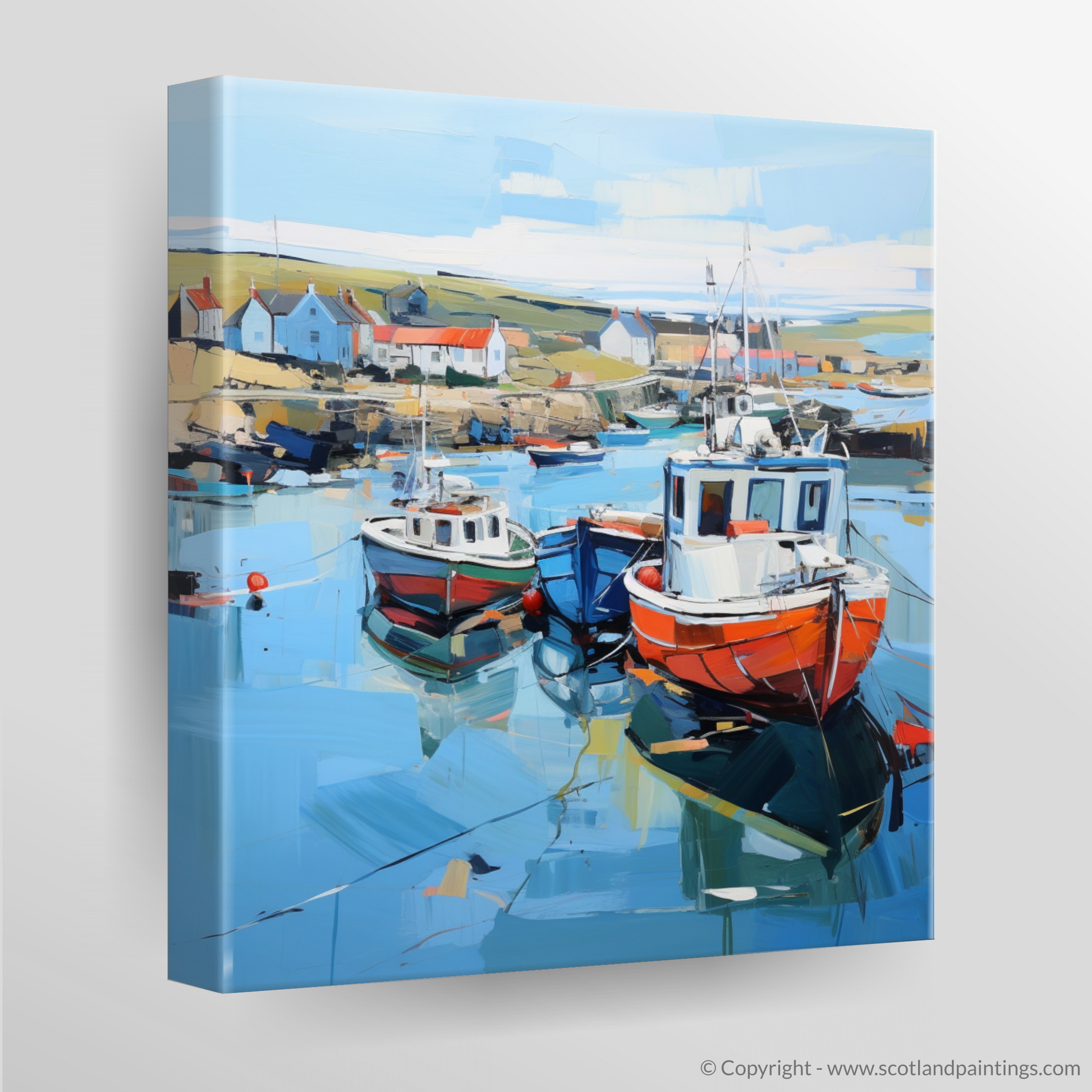 Canvas Print of Whitehills Harbour, Aberdeenshire