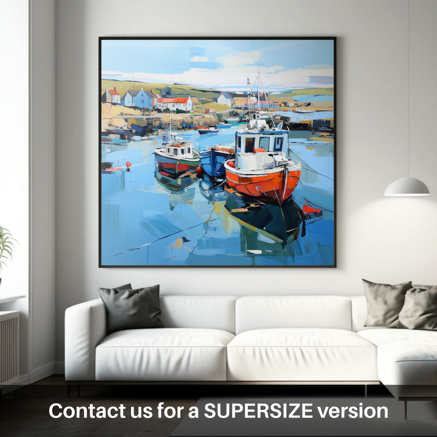 Huge supersize print of Whitehills Harbour, Aberdeenshire