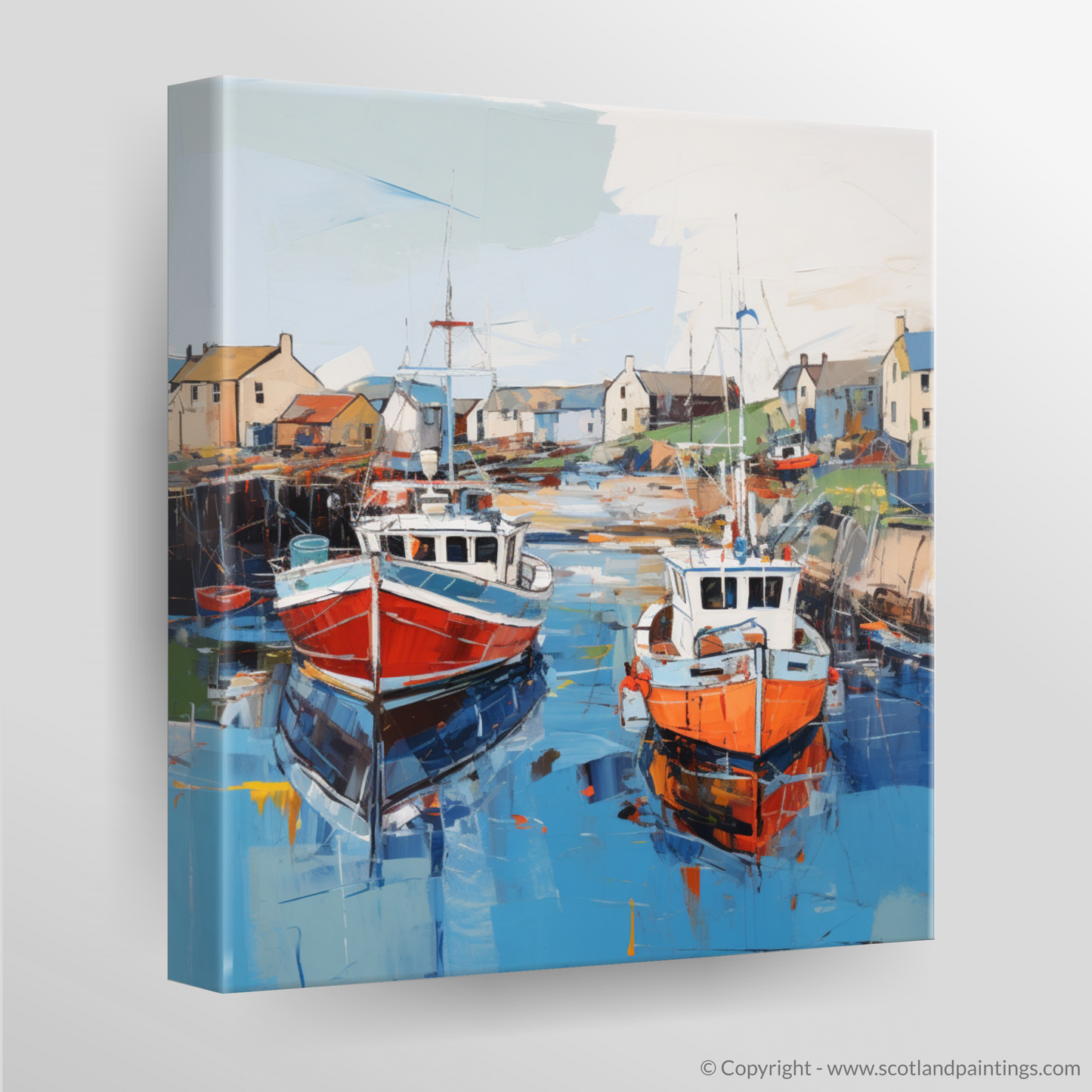 Canvas Print of Whitehills Harbour, Aberdeenshire