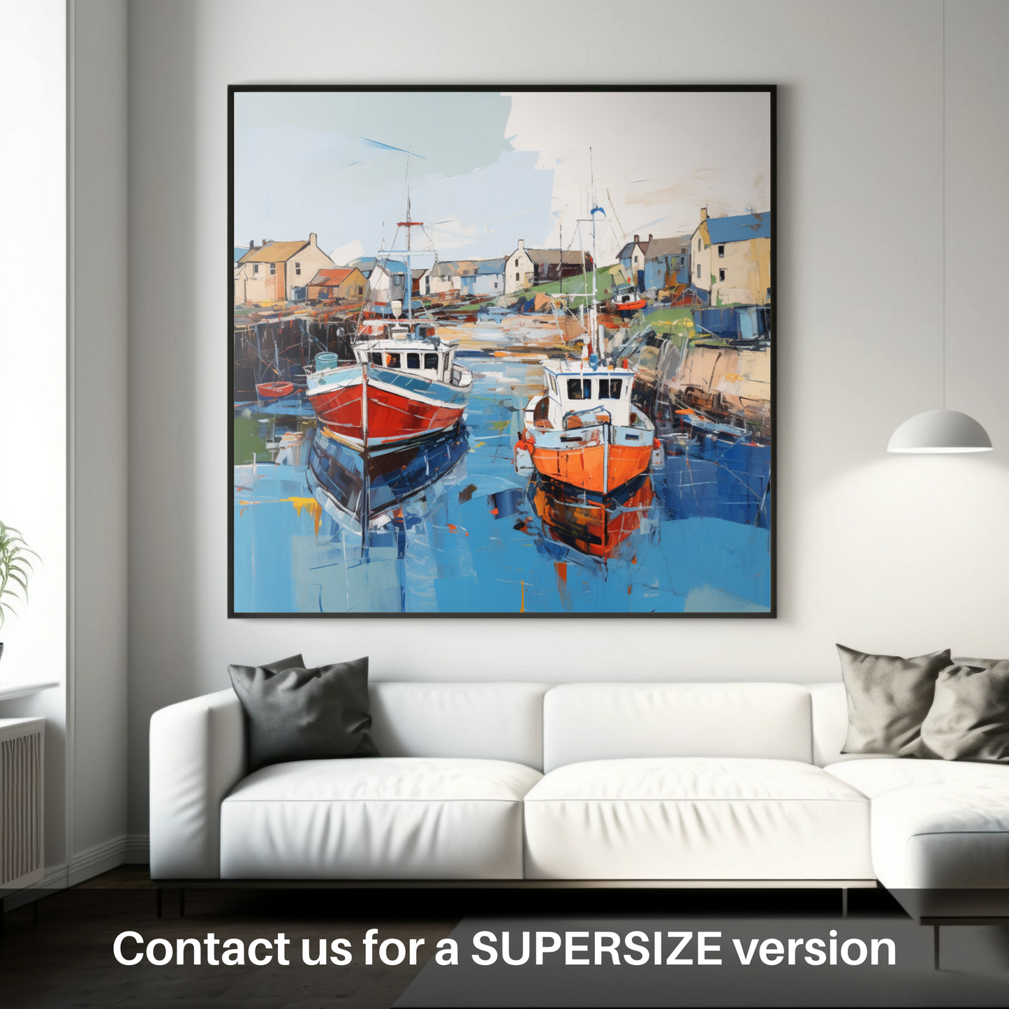 Huge supersize print of Whitehills Harbour, Aberdeenshire