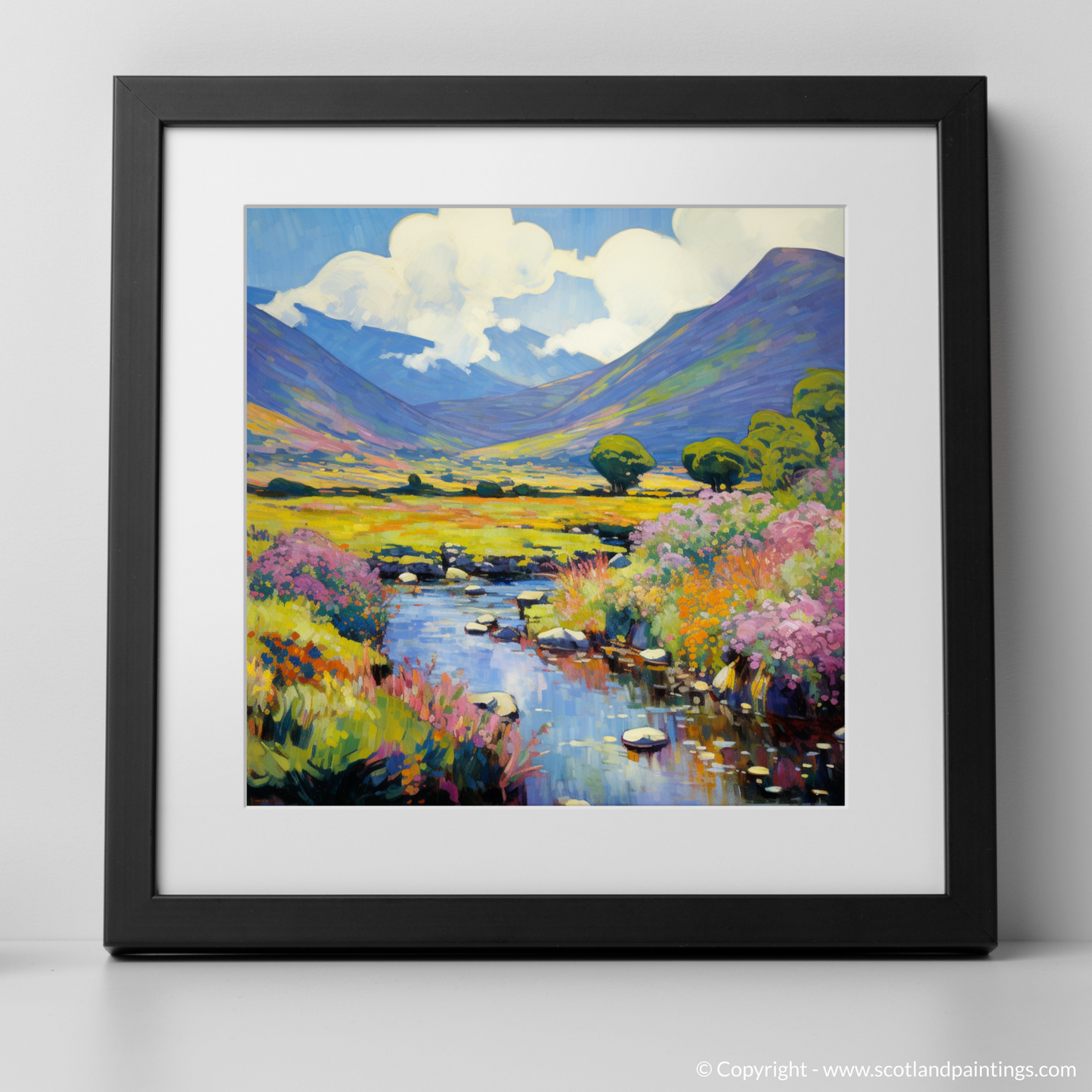 Painting and Art Print of Glen Rosa, Isle of Arran in summer. Summer Serenade in Glen Rosa.