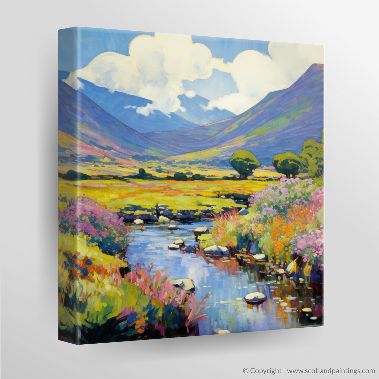 Painting and Art Print of Glen Rosa, Isle of Arran in summer. Summer Serenade in Glen Rosa.