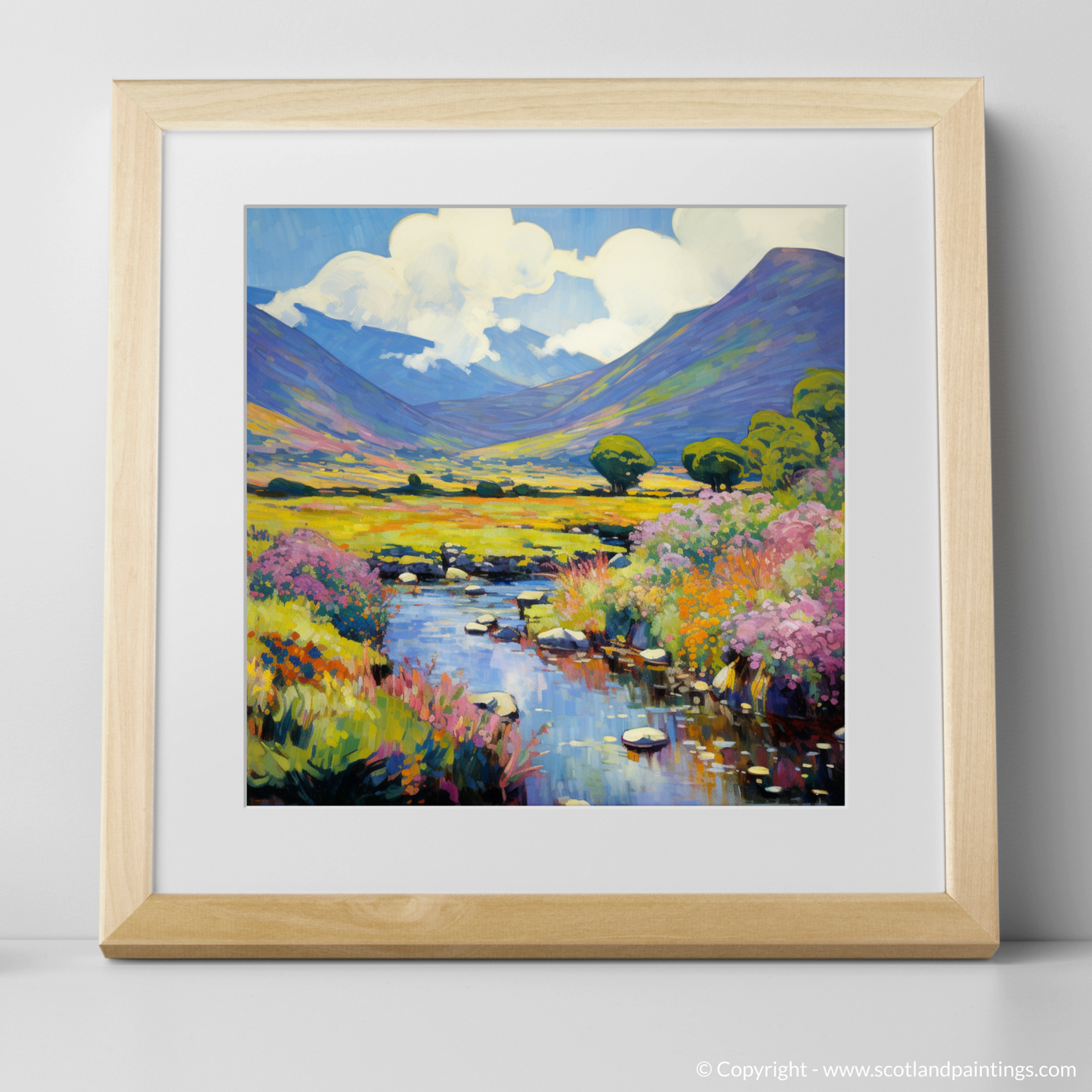 Painting and Art Print of Glen Rosa, Isle of Arran in summer. Summer Serenade in Glen Rosa.