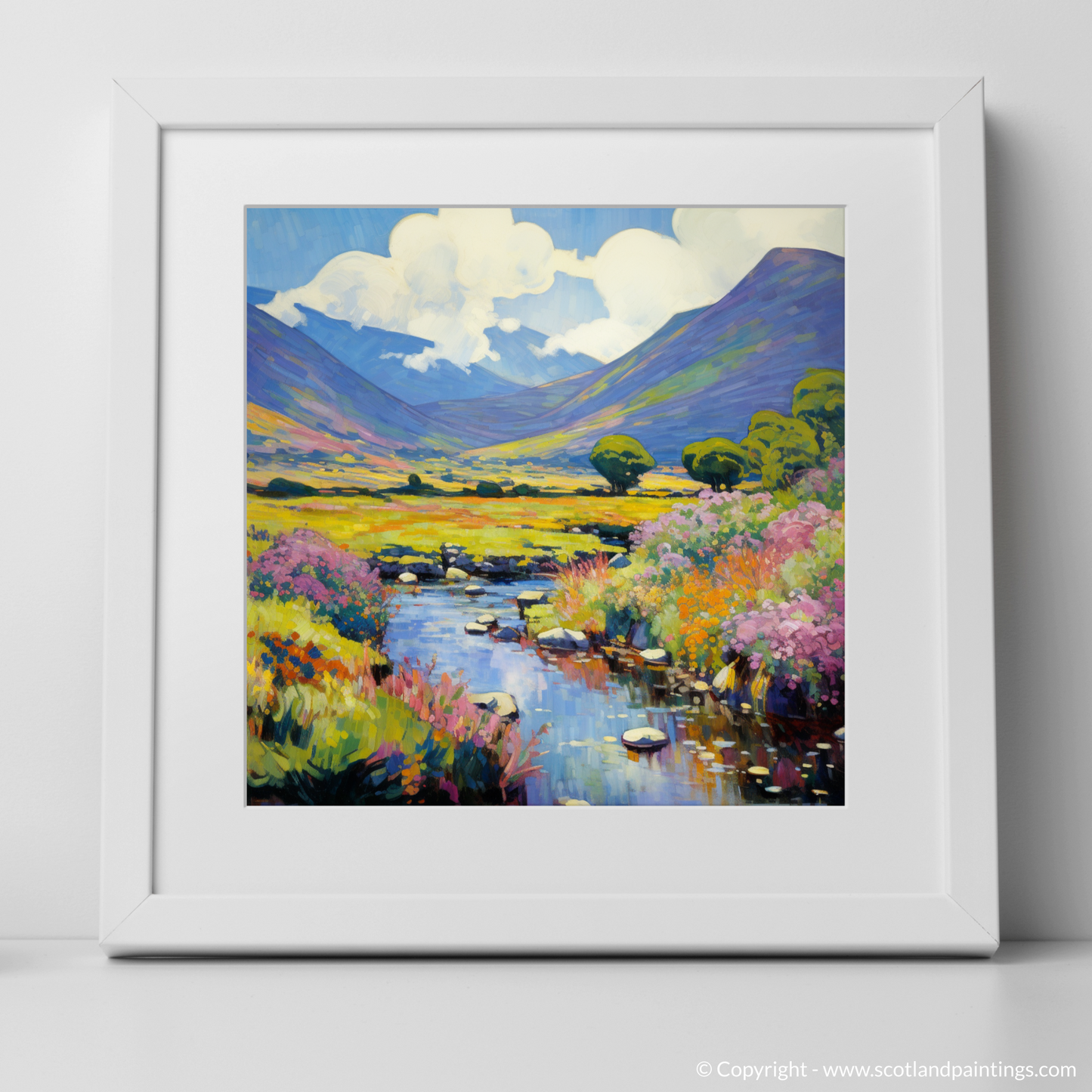 Painting and Art Print of Glen Rosa, Isle of Arran in summer. Summer Serenade in Glen Rosa.