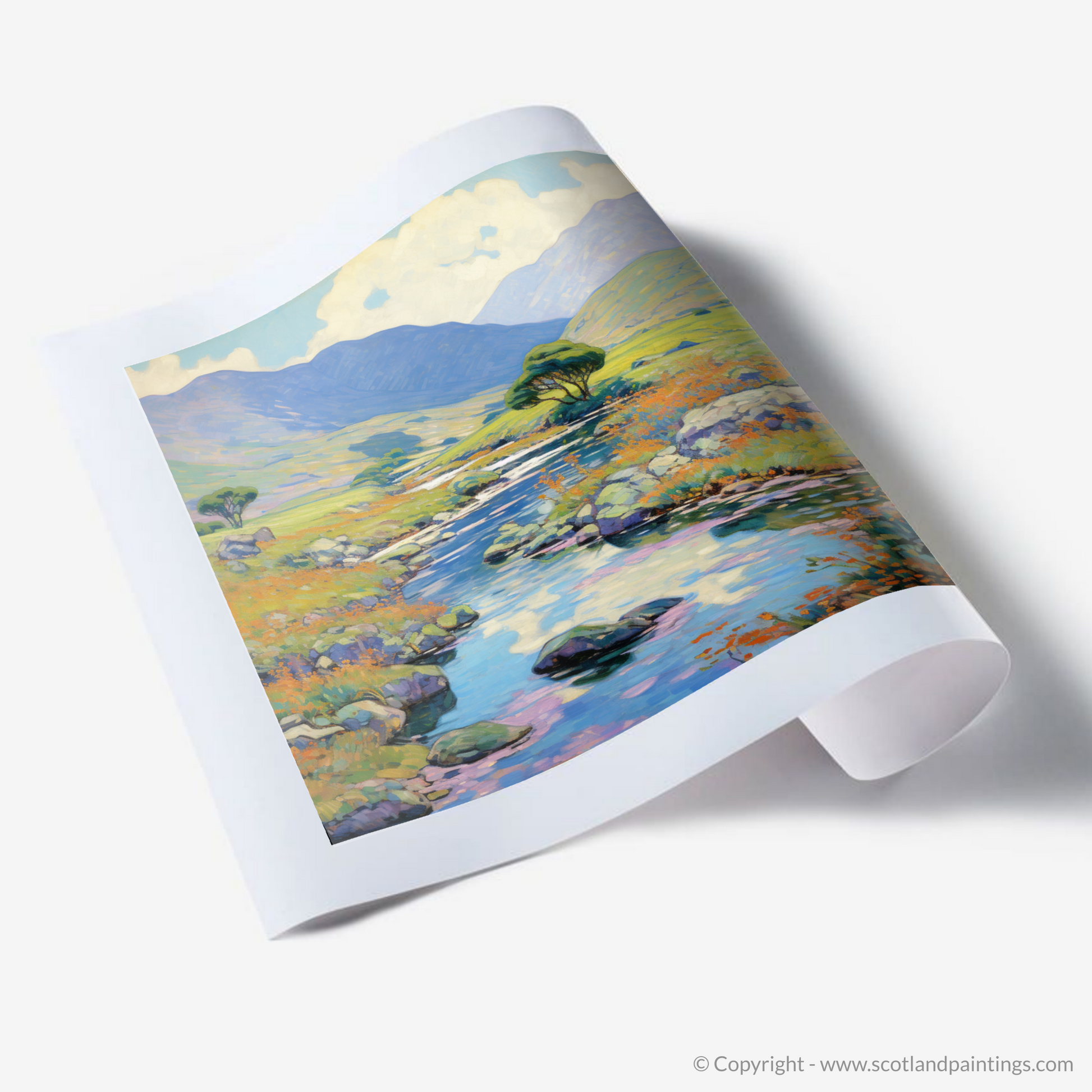 Art Print of Glen Rosa, Isle of Arran in summer