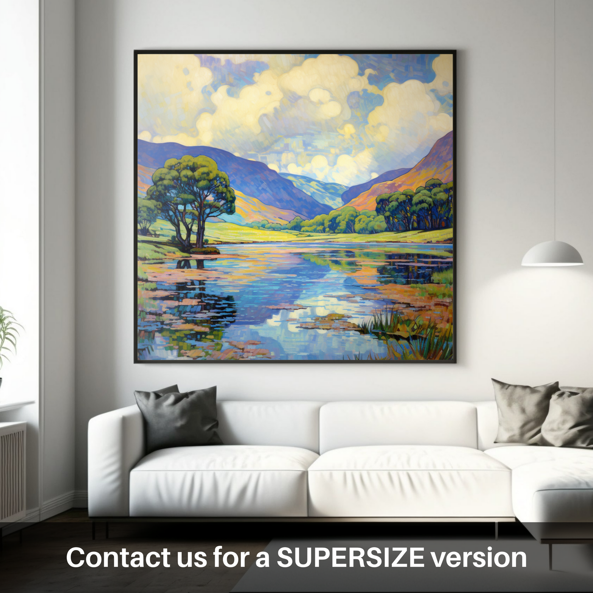 Huge supersize print of Glen Lochay, Perthshire in summer