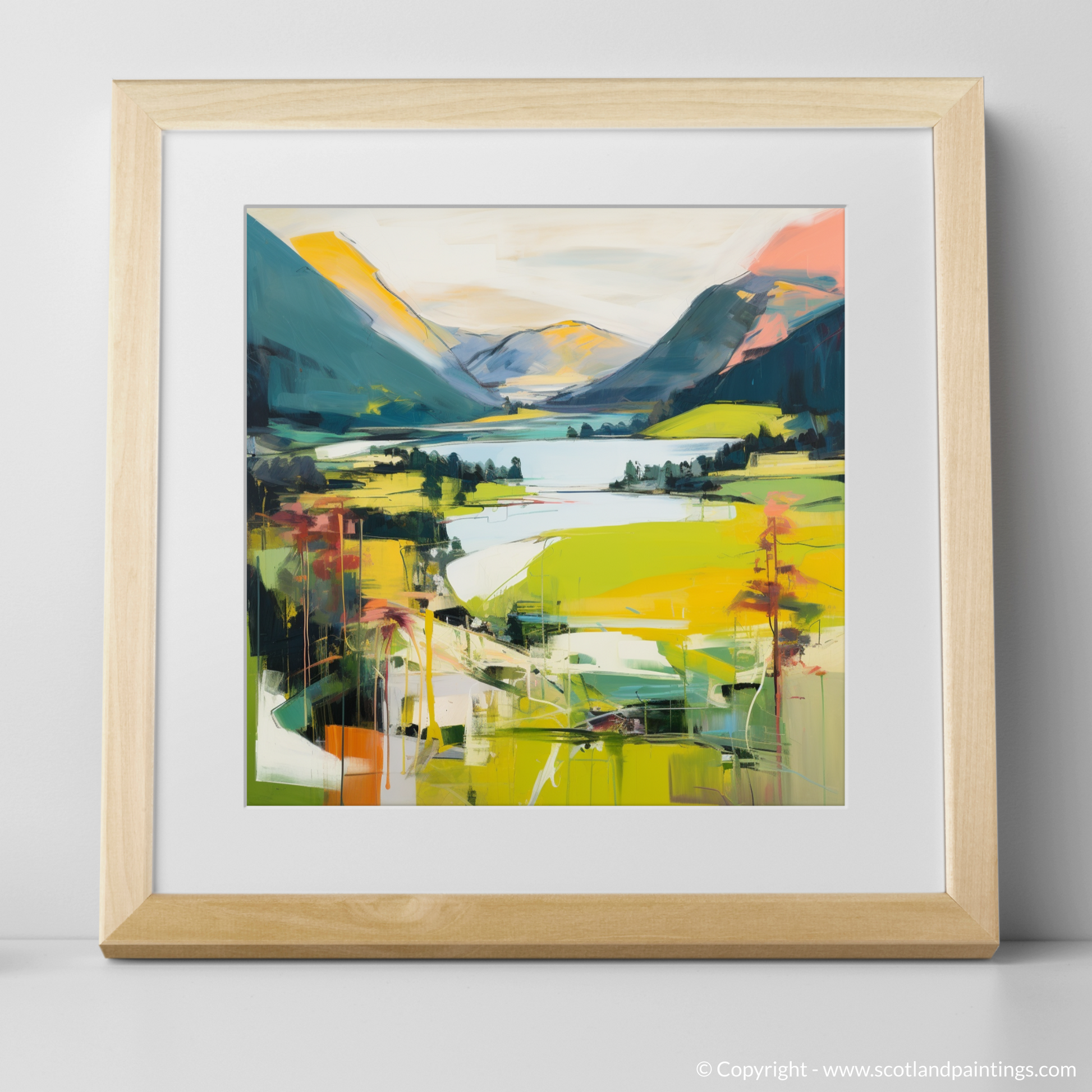 Art Print of Glenfinnan, Highlands in summer with a natural frame