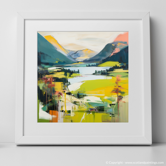 Art Print of Glenfinnan, Highlands in summer with a white frame